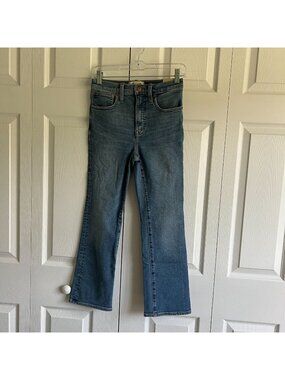 Madewell Cali Demi Boot Dorrance Wash Tencel Blue Denim Jeans Women's Size 25
